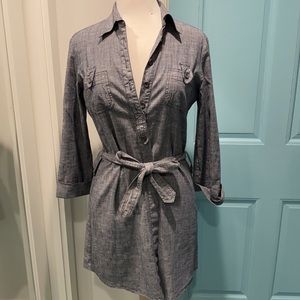 Size small, gray, trench coat dress
